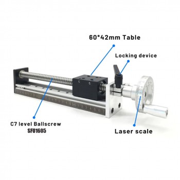 DXG6042 Mini Manual Ballscrew Slide Table CNC Linear Module Handwheel Linear Translation Stage