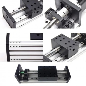 SXG5080 Manual Double Guides Ballscrew Slide Table CNC Linear Motion Module with Handwheel