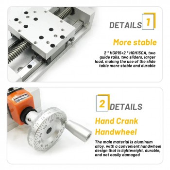 CNC Manual Slide Table Self-lock Digital Display Linear Module Z Position Stage Trapezoidal Screw Module