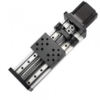 Double Guide CNC Slide Table Ballscrew Linear Motion Stage 22-132lbs Motorized Linear Stage