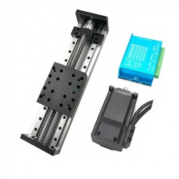 CNC Linear Double Guides 10-132lbs BallScrew Slide Table Motion Stage Motor Kit