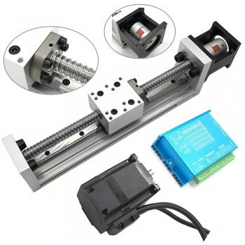 Ballscrew Motorized Linear Rail Stage Kit CNC Slide Table with Closed Loop Nema 23 Stepper Motor & Driver Kit