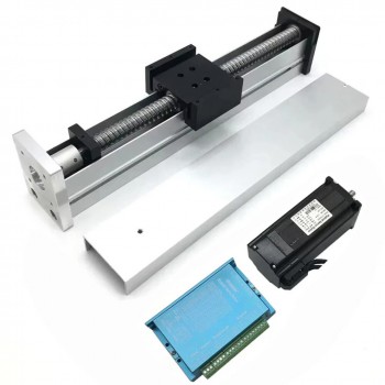 QMF40 Ballscrew Slide Table Fully Sealed CNC Linear Guide Module with Stepper Motor & Driver