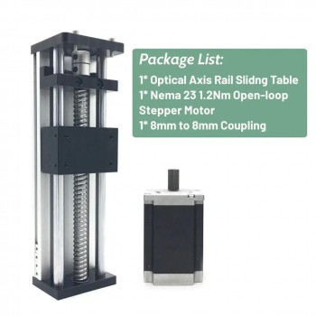 Electric CNC Linear Slide Table Motorized Ballscrew Guide Motion Stage with Stepper Motor Kit