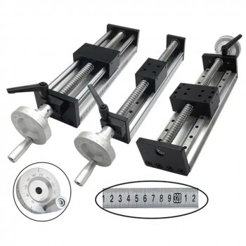 Manual Linear Ball Screw Module Motion Stage 22-132lbs Handwheel CNC Slide Table