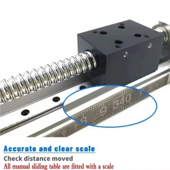 Manual Linear Ball Screw Module Motion Stage 22-132lbs Handwheel CNC Slide Table