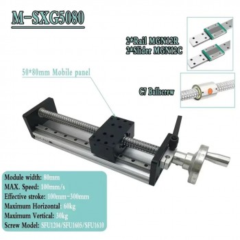 Manual Linear Ball Screw Module Motion Stage 22-132lbs Handwheel CNC Slide Table