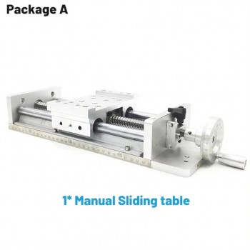 Manual CNC Slide Table Heavy Duty Ballscrew Linear Motion Guide SBR Guide Stage Load 180kg