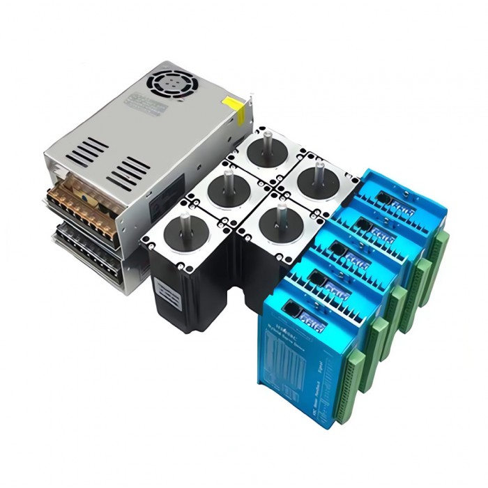 5 Axis CNC Kit Nema 23 57mm 3Nm Closed Loop Stepper Motor, Driver & Power Supply Kit