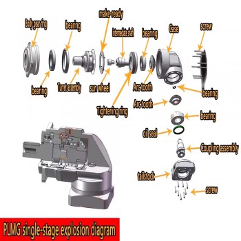PLMG042 Right Angle Planetary Gearbox Gear 90 Degree Gearbox for Nema 17 Stepper Motor / 40mm Servo Motor