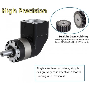 PVE090 Right Angle Planetary Gearbox Speed Reducer for NEMA34 86mm Motor / 80mm Servo Motor