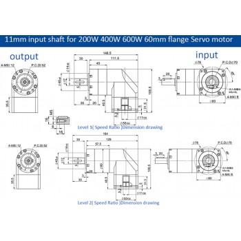 PVE060 90 Degree Right Angle Planetary Gearbox Fit Nema 23 Stepper Motor/60mm Servo Motor Spur Gear Speed Reducer