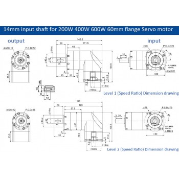 PVE060 90 Degree Right Angle Planetary Gearbox Fit Nema 23 Stepper Motor/60mm Servo Motor Spur Gear Speed Reducer