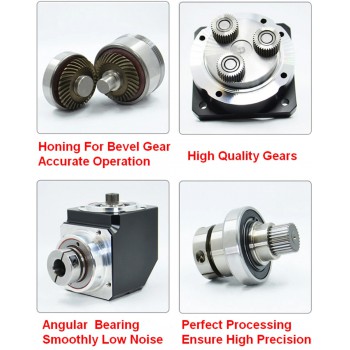 PVE120 Right Angle Planetary Gearbox Speed Reducer Fit 110mm/130mm Servo Motor 19/22/24mm Input