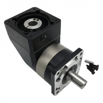 PVF120 Square Right Angle Planetary Gearbox for Nema 42 Stepper /100-130mm Servo Motor 19mm 24mm input
