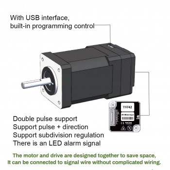 DLF Series Planetary Gearbox Gear Speed Reducer with 2Nm Integrated NEMA23 Stepper Motor Kit 14mm Output