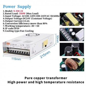 3 Axis Kit Nema 23 1.8° 3Nm 2-Phase Stepper Motor, Driver & Power Supply CNC Kit