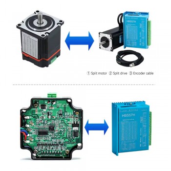 Nema23 Integrated Closed Loop Stepper Motor 1.2Nm-3Nm with Drive & Encoder Hybrid Servo Motor