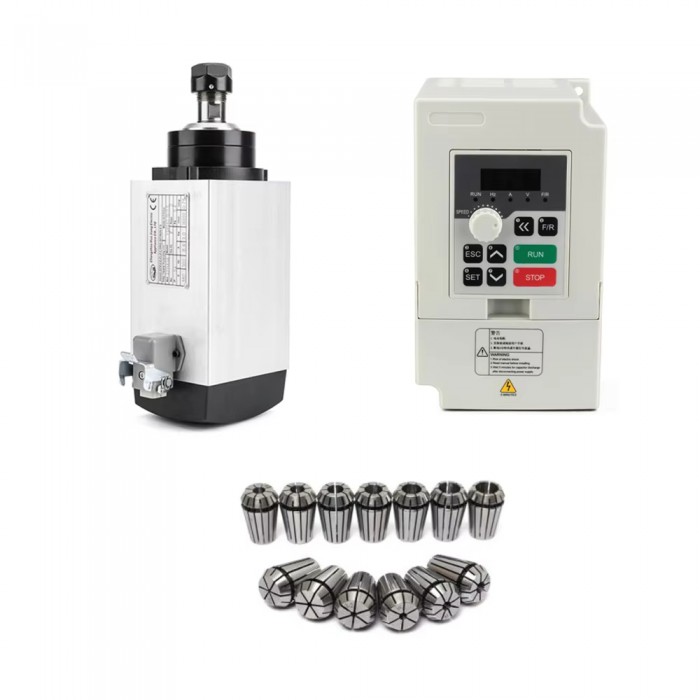 3KW 220V/380V Handi CNC Router Spindle Motor Kit with VFD Variable Frequency Drive 18000rpm CNC Spindle ER20 3KW 220V/380V Handi CNC Router Spindle Motor Kit with VFD Variable Frequency Drive 18000rpm CNC Spindle ER20