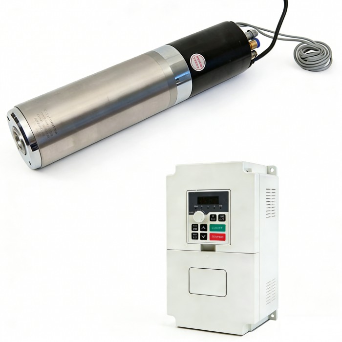 1.5KW 24000rpm 80mm ATC Spindle Motor & VFD Kit 220V ISO20 Water Cooling CNC Spindle 1.5KW 24000rpm 80mm ATC Spindle Motor & VFD Kit 220V ISO20 Water Cooling CNC Spindle