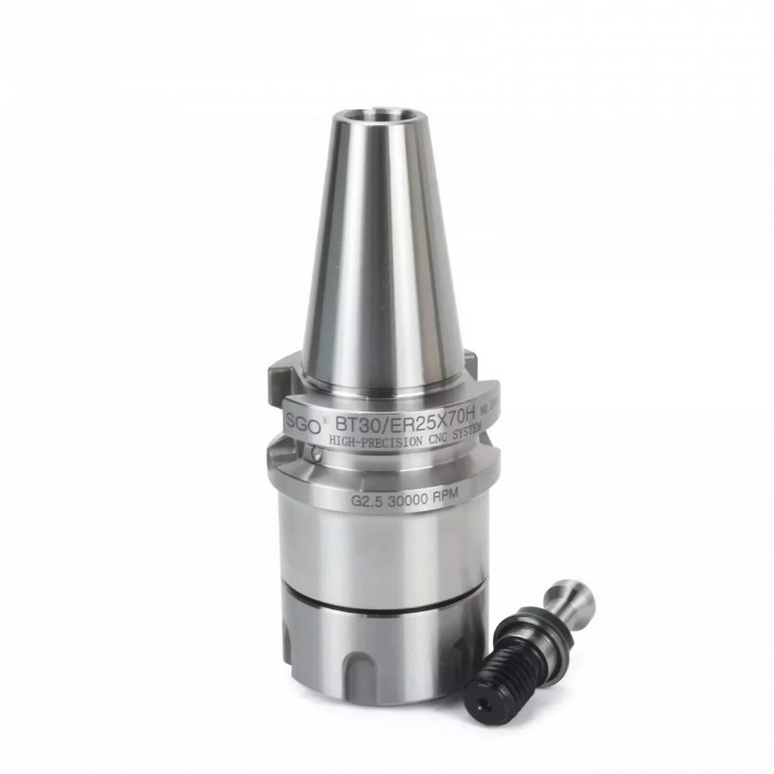 1Pc BT30 Tool Holder Part Accessory BT30-ER25 70L with 45° Pull Studs for ATC Spindle Motor
