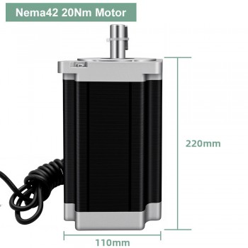 Nema 42 3 Phase Stepper Motor & Driver Kit 12/16/20Nm 1.2° 110 x 110mm Keyway Shaft