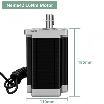 Nema 42 3 Phase Stepper Motor & Driver Kit 12/16/20Nm 1.2° 110 x 110mm Keyway Shaft
