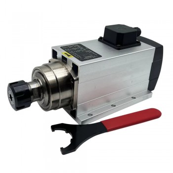 4.5KW 220V/380V Air Cooled CNC Spindle Motor Kit 24000RPM ER32 with 5.5KW VFD for CNC Router