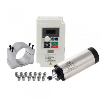 1.5KW CNC Air Cooled Spindle Motor with VFD Inverter Kit 24000RPM ER11 Collet for CNC Machine