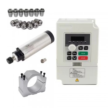 2.2KW CNC Spindle Motor Kit 80mm ER20 Air Cooled Spindle 24000RPM with 2.2KW VFD Inverter