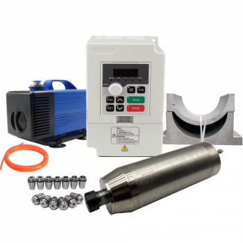 5.5KW 220V / 380V Water Cooled Spindle Motor with 5.5kw VFD 125mm Clamp ER32 Collets
