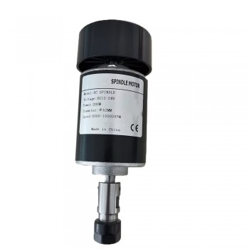 200W 12-24V Air Cooled CNC Spindle Motor 52 x 150mm ER11/ER16 10000RPM for Small Engraving Machine