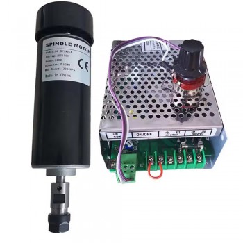 500W Air Cooled CNC Spindle Motor Kit 12000 RPM ER11 with Power Supply for PCB Engraving