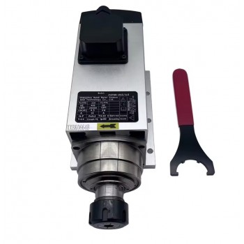 CNC Spindle Motor 4.5KW ER32 18000RPM /24000RPM 220V 380V Air Cooled Square Spindle Motor