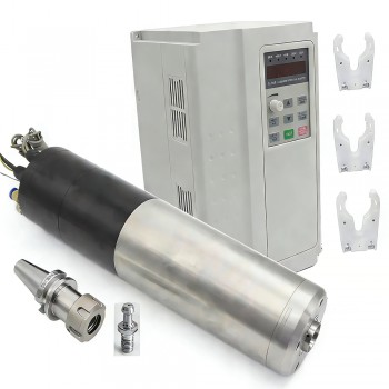 3KW BT30 220V 100mm ATC Water Cooled Spindle Motor 24000rpm 400Hz with VFD Frequency Inverter Kit