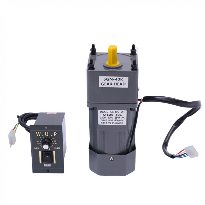 120W AC Induction Gear Motor 40:1 21Nm Single-phase with with Variable Speed Control 120W AC Induction Gear Motor 40:1 21Nm Single-phase with with Variable Speed Control