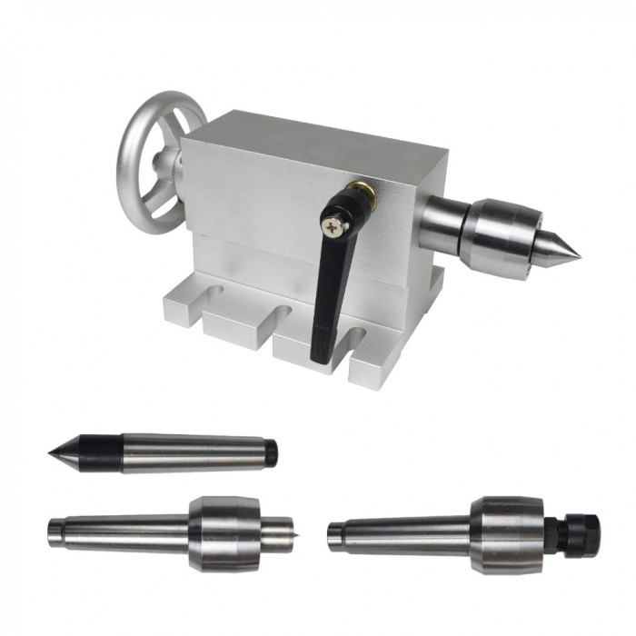 65mm MT2 Movable Lathe Center Tailstock with 4Pcs Heads For CNC Router Engraving Milling Machine 65mm MT2 Movable Lathe Center Tailstock with 4Pcs Heads For CNC Router Engraving Milling Machine
