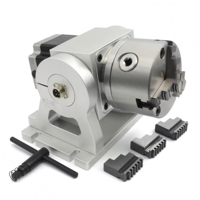 4th Axis 10:1 CNC Rotary Indexing Head with 100mm Chuck and 3 Jaw Chuck with Nema34 Stepper Motor 4th Axis 10:1 CNC Rotary Indexing Head with 100mm Chuck and 3 Jaw Chuck with Nema34 Stepper Motor