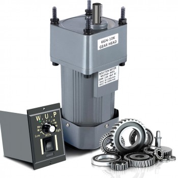 250W AC Induction Motor with Gearbox 10:1 16Nm 135RPM Gear Reduction Motor with Variable Speed Control