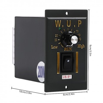 WUP 200W 30:1 36Nm AC Induction Motor Gear Reduction Reversible Motor with Speed Controller