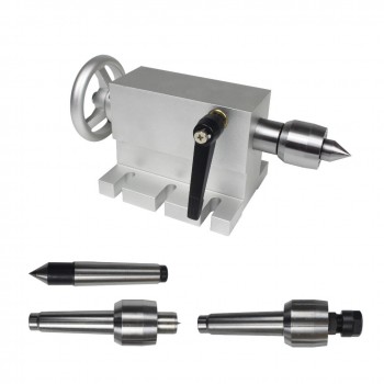 65mm MT2 Movable Lathe Center Tailstock with 4Pcs Heads For CNC Router Engraving Milling Machine