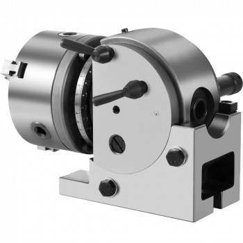 BS-0 Semi 5 Inch Indexing Spiral Dividing Head 3-Jaw Chuck Tailstock Dividing Head For CNC Milling