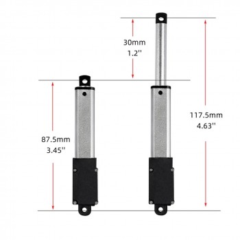 12V Small Mini Micro Electric Linear Actuator 64N-188N 0.4
