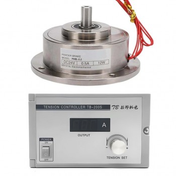 PMB Micro Magnetic Powder Brake 0.5–5Nm 24V + TB-200S Manual Tension Controller Kit