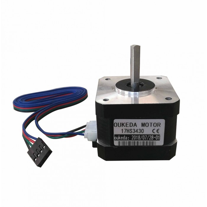 OUKEDA NEMA 17 Stepper Motor 2 Phase 1.8° 28Ncm D-cut 0.4A 12V 42 × 42mm OUKEDA NEMA 17 Stepper Motor 2 Phase 1.8° 28Ncm D-cut 0.4A 12V 42 × 42mm