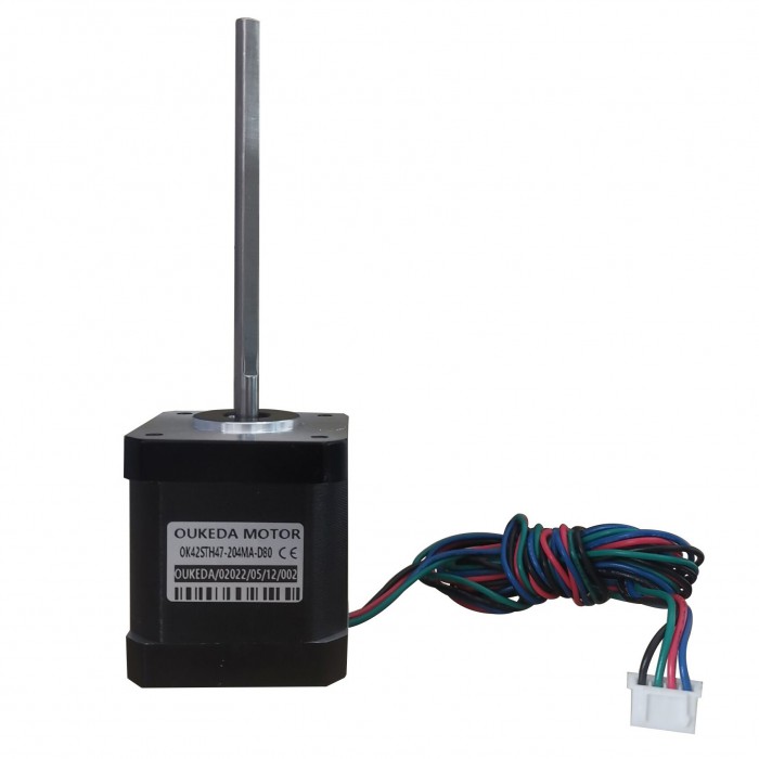 OUKEDA NEMA 17 Stepper Motor for 3D Printer 44Ncm 0.9° 2.8V 2.0A 2 Phase Long Shaft 80mm