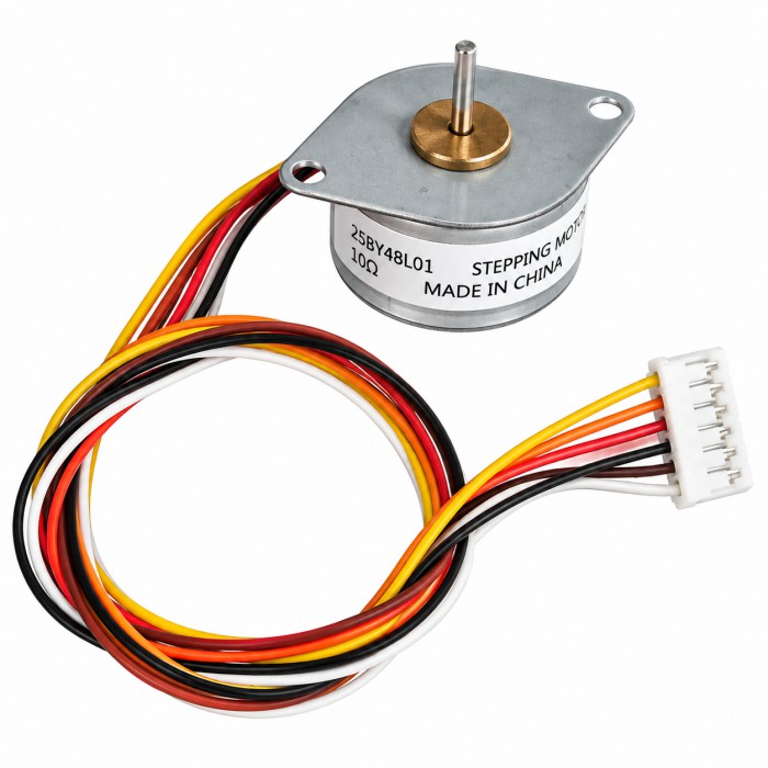Oudeka Permanent Magnet PM Stepper Motor 25mm 7.5° 5V 0.5A 1.18 Ncm 4-Phase 6-Wire Oudeka Permanent Magnet PM Stepper Motor 25mm 7.5° 5V 0.5A 1.18 Ncm 4-Phase 6-Wire
