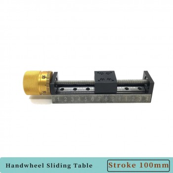 T-Type Mini Manual Linear Slide Table with Handwheel 50-300mm Stroke