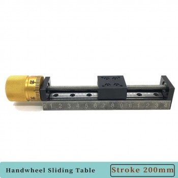 T-Type Mini Manual Linear Slide Table with Handwheel 50-300mm Stroke