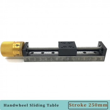 T-Type Mini Manual Linear Slide Table with Handwheel 50-300mm Stroke